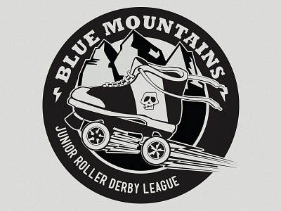 Logo Design derby identity logo roller skate