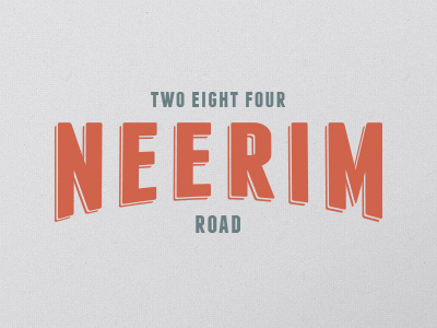 Neerim Road logotype typography