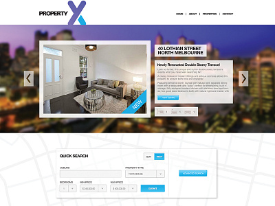 Property X layout real estate website