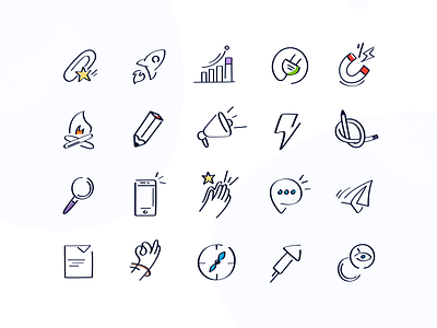 Ebook Icons 📚 attendify doodle ebook design event iconset idea illustration marketing web