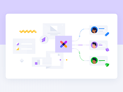 Attendify Pixel Data 🟪 attendify avatar data icon illustration integration logo purple shapes website