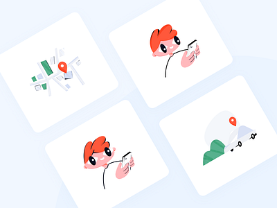 Set of illustrations for GoCab App 🚗