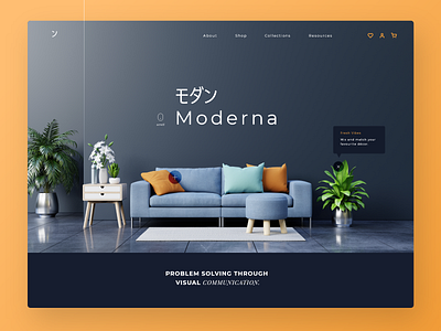 Moderna Furniture branding design furniture website minimal product page ui ux website