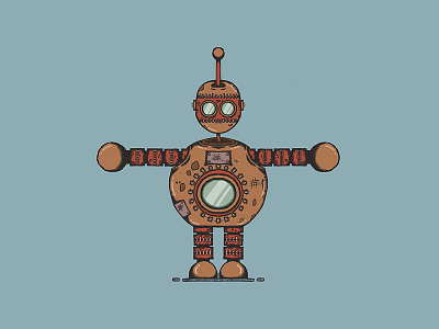 Steam Punk Robot design glass graphic design illustration illustrator punk robot sine steampunk