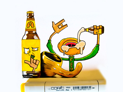 Fanta Sketch - Process bottle design drink glass graphic design illustration illustrator orange sketch