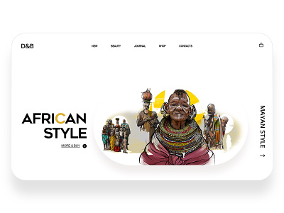 Fashion Web Design african fashion illustration landing page lifestyle online shop ui ui design web design