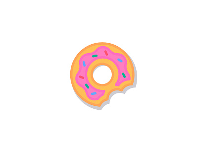Donut 🍩 affinity affinity designer bite dessert donut doughnut food frosting simple