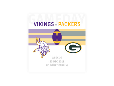 Vikings Gameday | Week 16 american football football green bay minnesota mn nfl packers skol vikings wisconsin
