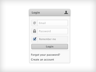 Login Box css form gif html5 icons login pictos web
