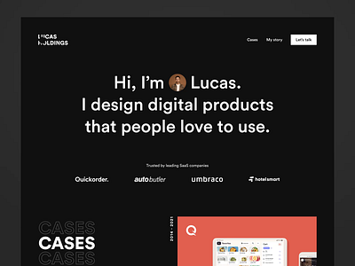 lucas.holdings — Portfolio cases portfolio web design website