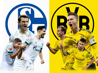 Schalke v Dortmund Revierderby Poster advert dortmund football club schalke soccer sports sports design