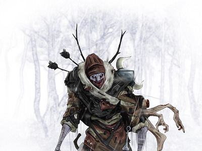 Ghoul character concept art creature demon evil illustration monster sketch sci fi