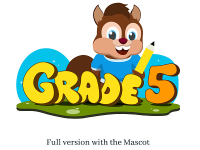 Grade 5 Logo - Full Version with Mascot Vidu character crowderia design grade 5 grade5 logo mascot mickey mickeythesaviour sri lanka srilanka vidu