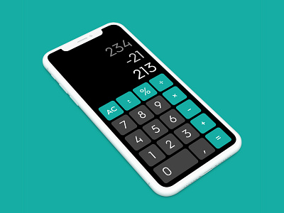 Calculator App app app design calculator dailyui dailyui 004 dark design geometric design geometry minimalist simple