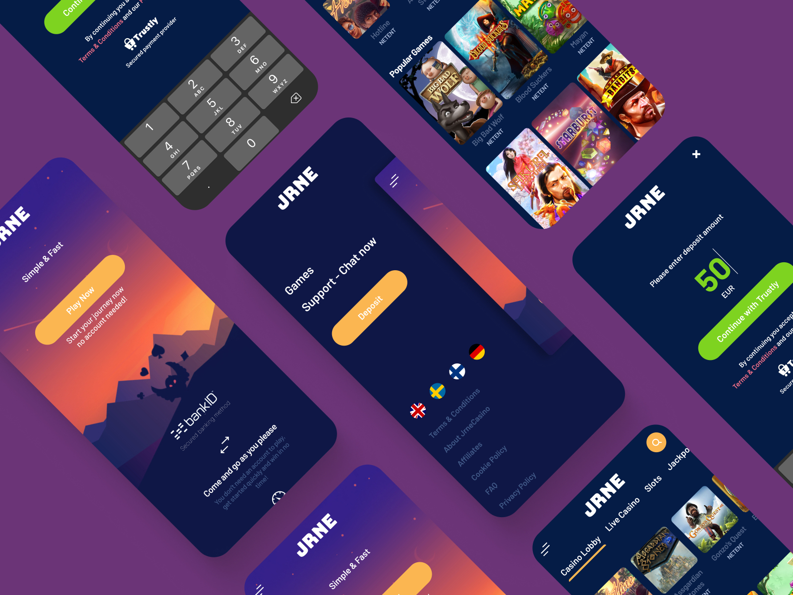 JRNE Casino Mobile by chrisfarr_ on Dribbble