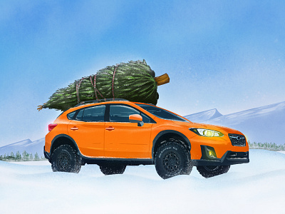 Holidays Crosstrek! crosstrek illustration offroad subaru winter