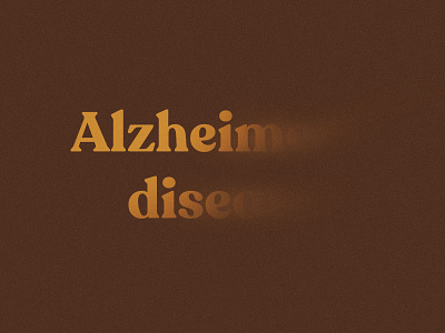 Alzheimer's disease art direction graphic design illustration minimal