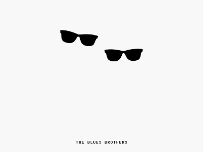 Minimal Movie Posters - Blues Brothers art direction film graphic design minimal movie poster