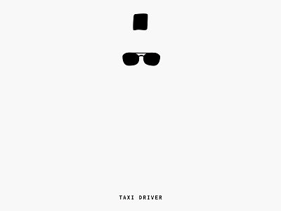 Minimal Movie Posters - Taxi Driver art direction film graphic design minimal movie poster