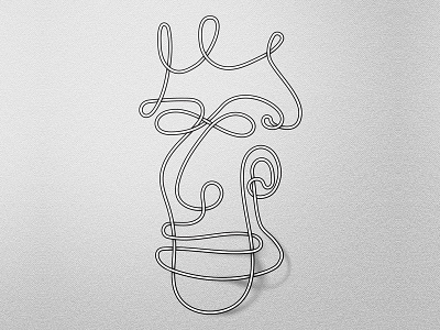 Mr Wirehead art direction black and white escher face graphic design illustration optical illusion portrait sketch