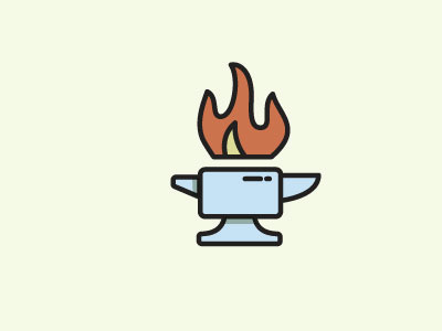 Blacksmithing icon illustration