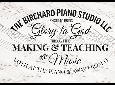 birchard Piano Studio Poster graphic design music art music poster piano piano studio poster design typography