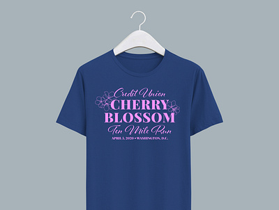 Cherry Blossom Ten Miler T-shirt Design cherryblossom design floral design flower illustration graphic design running t shirt design typography washington dc