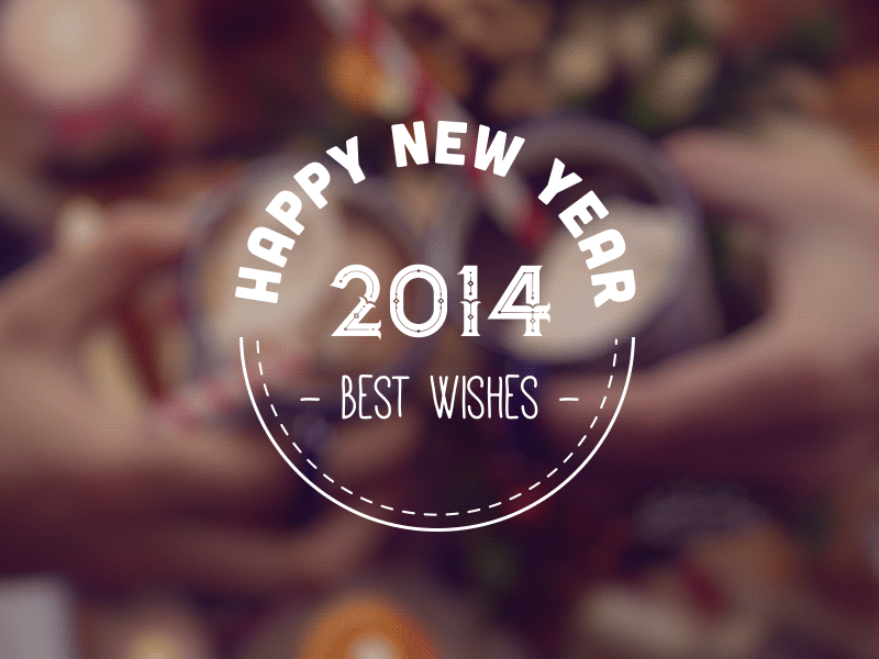Happy New Year animation 2014 animation happy new typography veedeo video year