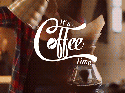 Coffee time animation animation coffee gif typography video