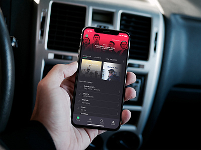 Spotify Redesign Concept app concept mobile mockup music phone redesign simple spotify ui uiux ux
