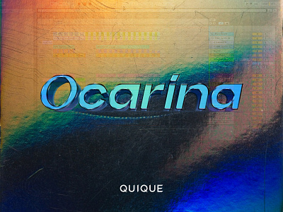Ocarina (Digital music cover) acid graphics chrome design groove lo fi music typogaphy vibe vibes