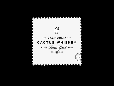 Cactus Whiskey Label brand identity branding design logo packaging typography
