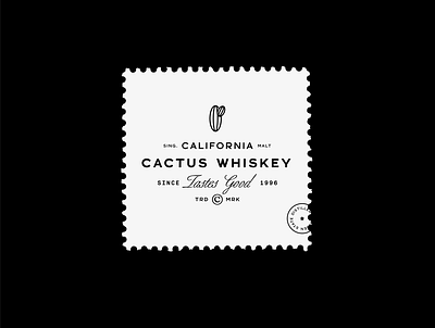 Cactus Whiskey Label brand identity branding design logo packaging typography