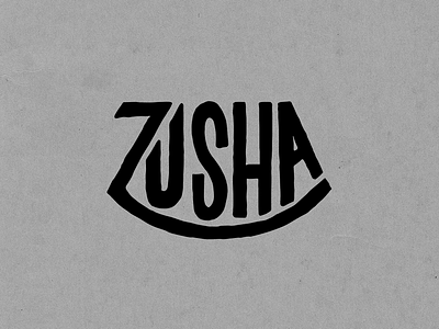 Zusha Band Logo Concept band merch branding hand drawn logo logotype