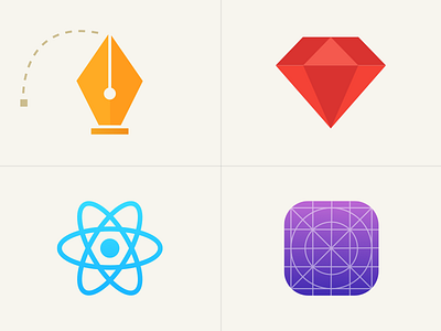 What we do icons ios rails react ui vector