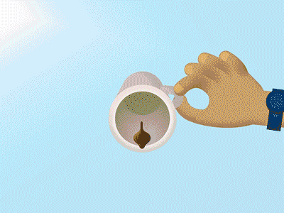 Imagine a world without coffee coffee crop cup drop hand illustration leaf motion video