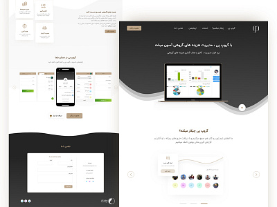 Groupay Landing page design arabic arabic design english minimal money persian persian design ui design web design