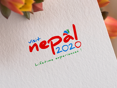 Visitnepal2020 Logo Recreated abstract branding clean colors design identity branding illustration logo minimal vector vibrant