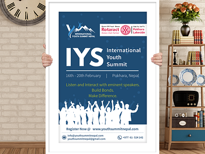 Youth Conference International Organization Poster branding clean design flat identity branding illustration logo minimal vector