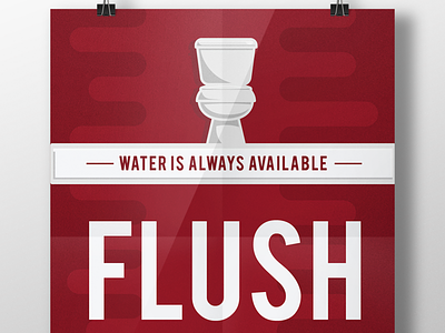 Flush Me Poster Design branding clean colors design flat illustration minimal typography vector vibrant