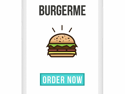 Burger Me Mobile App Concept clean design flat illustration minimal typography ui ux vector