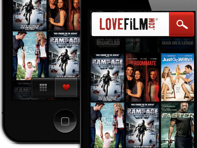 LoveFilm iPhone App app application black calabur iphone lewis lovefilm mobile newman red white