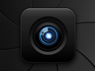 Camera Icon black blue calabur camera grey icon iphone lense lewis newman white