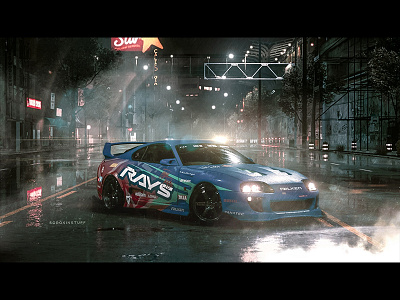 Toyota Supra Street #1 auto ps4 sony playstation 4 sorokinstuff supra toyota toyota supra tuning