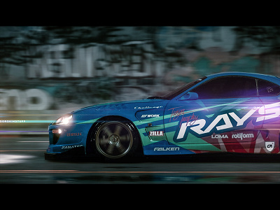 Toyota Supra Street #4 auto ps4 sony playstation 4 sorokinstuff supra supra toyota toyota tuning