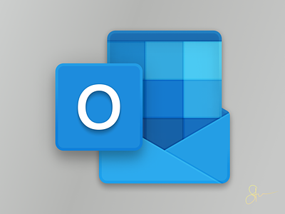 New Outlook icon, detailed — New Office Icons Remake app icon app icons branding fluent fluent design fluent design system iconography icons microsoft design microsoft office microsoft surface office ux design ux ui windows 10