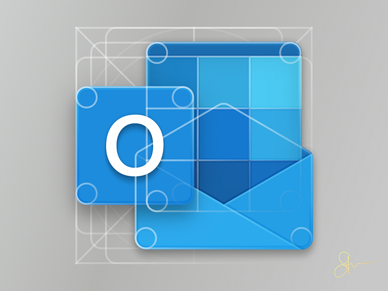 New Outlook Icon Deconstructed — New Office Icons Remake By Steven