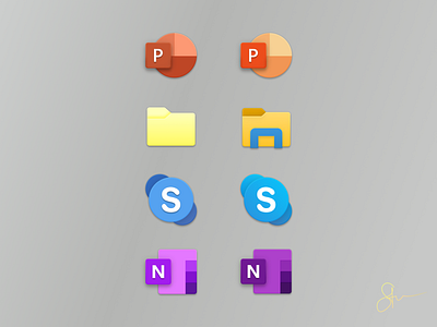 Alternative explorations — New Microsoft Office Icons Remake