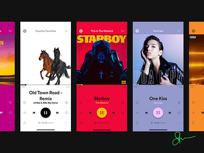 Introducing Live Player Theming on Spotify (1/2) app design art direction illustration interaction design music music player redesign spotify spotify music ui user experience ux ux design