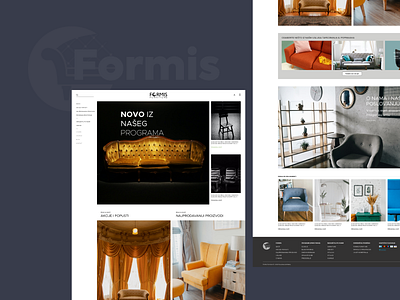 Formis Furniture design ui ux web